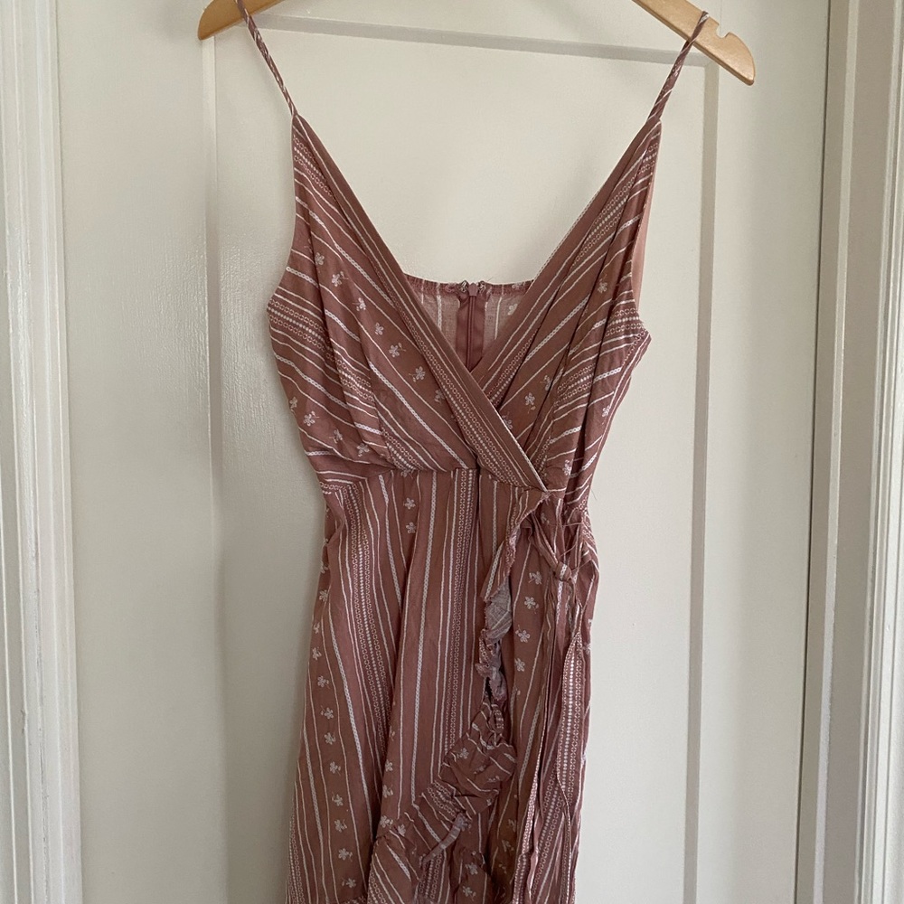Pink side tie dress